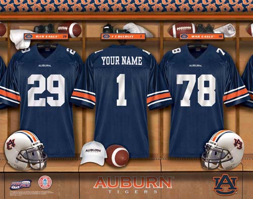AUBURN TIGERS NCAA LOCKER ROOM PRINT AUBURN TIGERS NCAA LOCKER ROOM PRINT