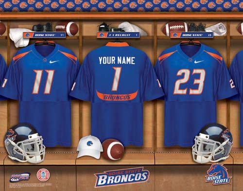 BIOSE STATE BRONCOS NCAA LOCKER ROOM PRINT BIOSE STATE BRONCOS NCAA LOCKER ROOM PRINT