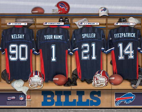 BUFFALO BILLS NFL LOCKER ROOM PRINT BUFFALO BILLS NFL LOCKER ROOM PRINT