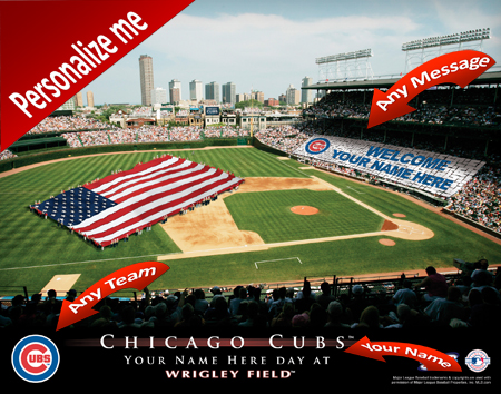 Chicago Cubs Personalized Stadium Prints Chicago Cubs Personalized Stadium Prints