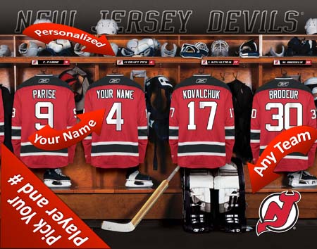 New Jersey Devils NHL Personalized Prints New Jersey Devils NHL Personalized Prints